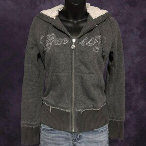 Guess Sherpa Zip-Up Hoodie